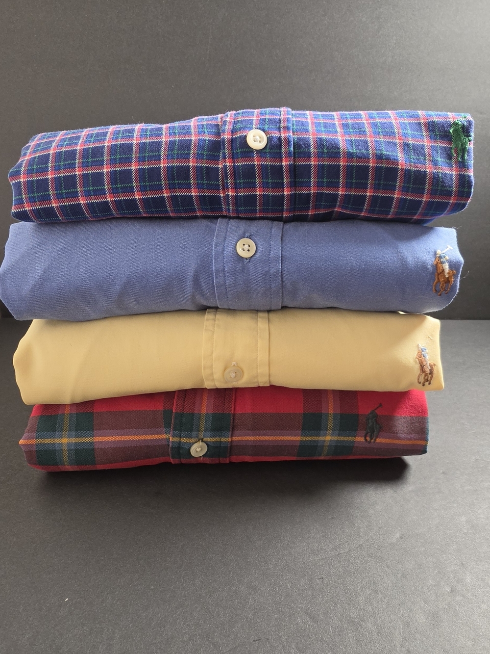 Bundle Of 4 Polo by Ralph Lauren Multi Color Button-Down Shirts